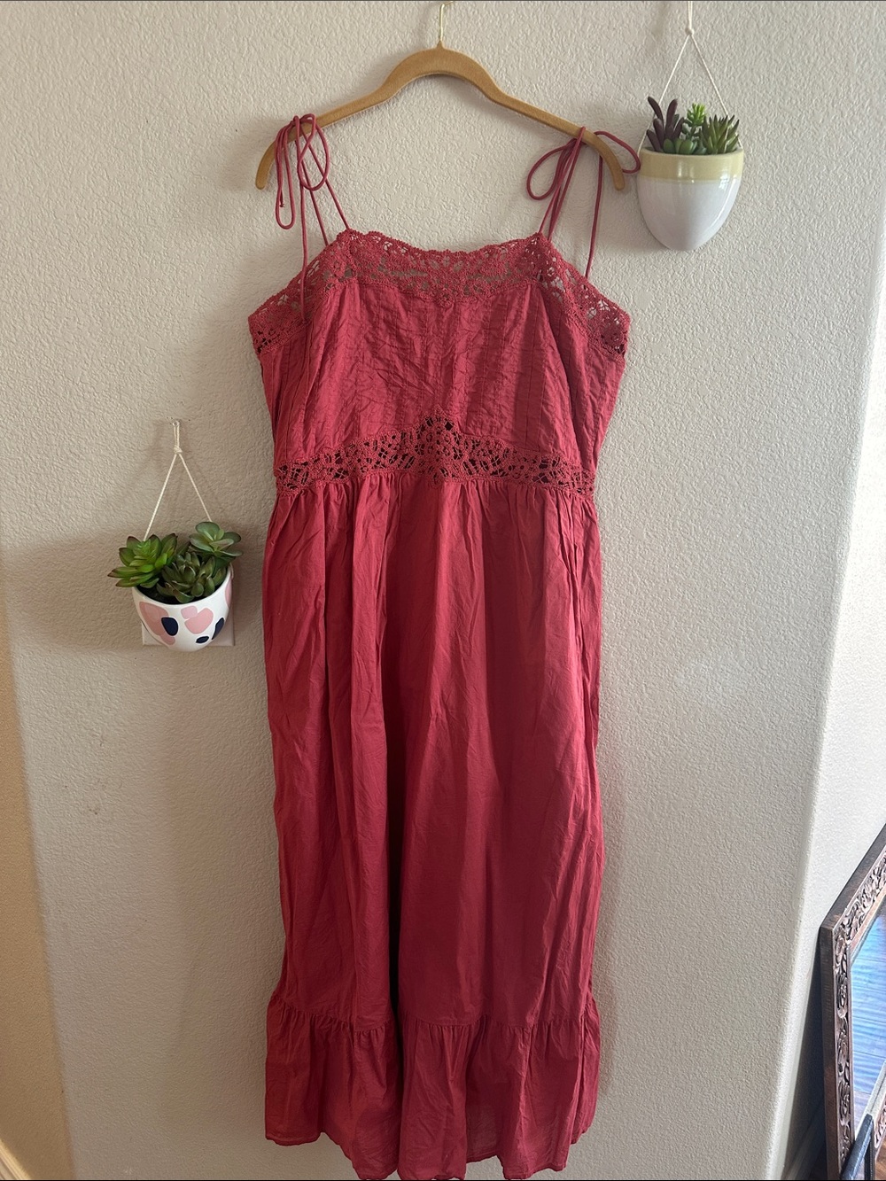 Universal Thread Smocked Crochet Knit Maxi Boho Dress Target Large